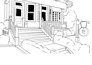 draw detailed line drawing of your house